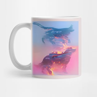 cat and dog water and fire Mug